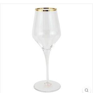 Vietri CTG-8820 Contessa Gold Wine Glass NEW